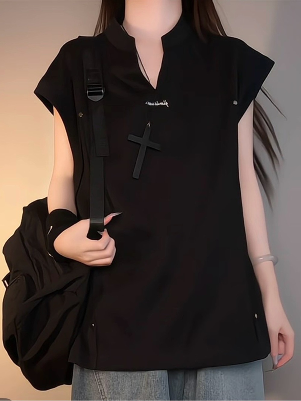 Deconstruction Rivet Vest Sleeveless T-Shirt